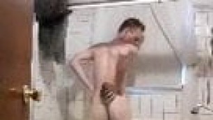 White Boy Taking a Shower