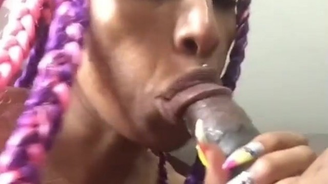 Young Cute Black Trans Suckin N Slurpin