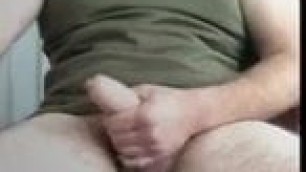 Solo wank and thick cum shot