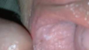 Huge gaping pussy swallows cock