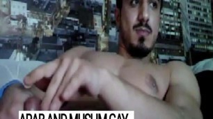 Handsome muscled Arab macho fucker jerking off - Arab Gay