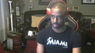 Horny black guy  webcam show