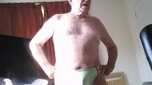 Really horny elderly guy wants and then shows off