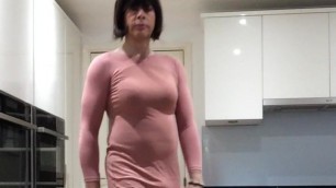 Sissy in Long Pink Dress