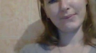Crazy girl shows her beautiful pussy on webcam, Russian