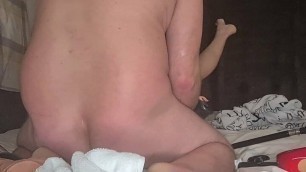 Couple have hardcore sex and using fucking machine for her horny pussy