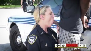 Bisexual Cops Fuck BLACK Criminal Next To PATROL