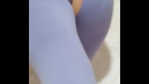 my friend is exercising and I get horny with her sexy body