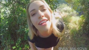 Mia Malkova Sucks Cock On A Public Hike